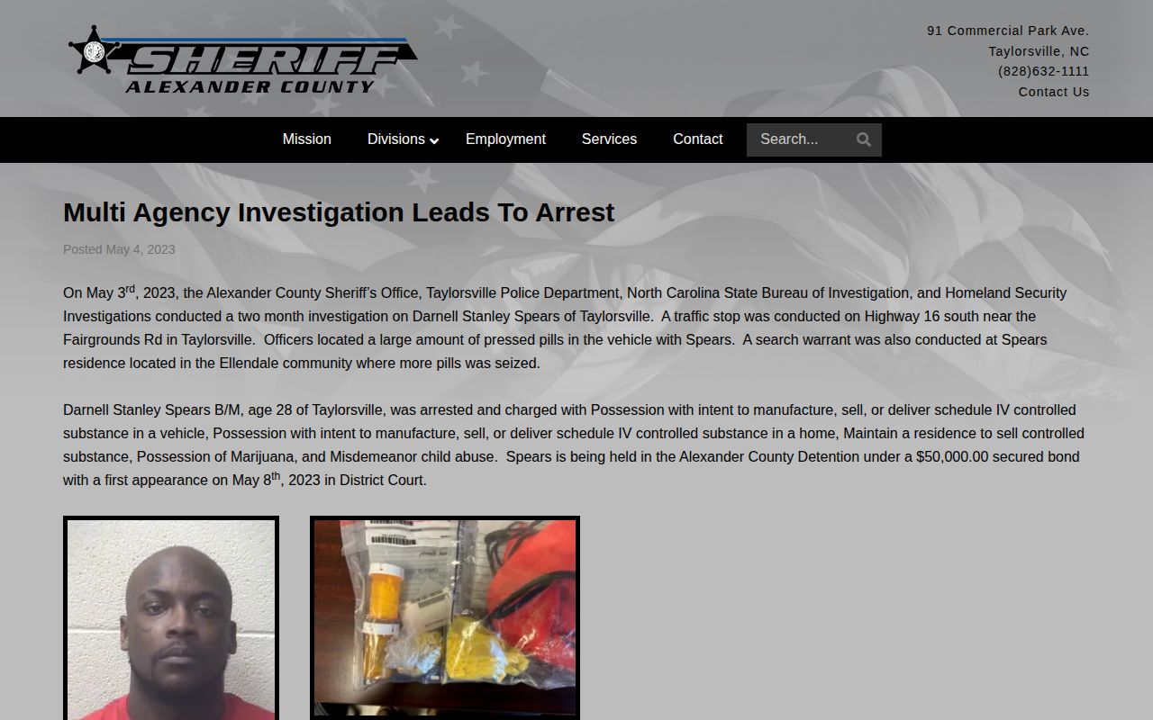 Alexander County Sheriff official news archive